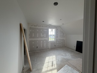 Finished interior of a recent framed addition Finished interior of a recent framed addition